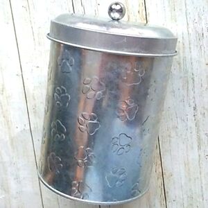 Silver Metal Dog treat container